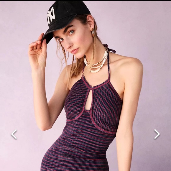 NWOT Free People Halter Knit Dress - Picture 2 of 10